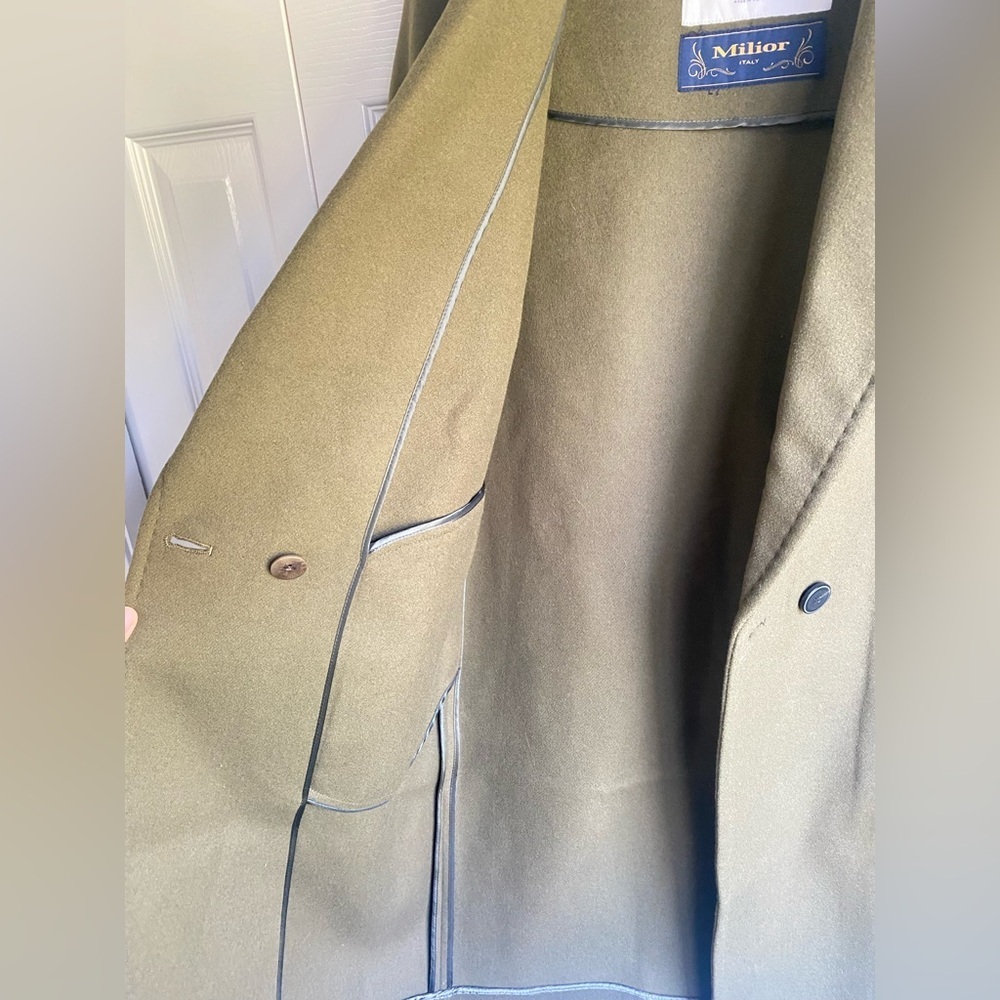 NWT Aritzia Babaton The Stedman Coat Olive Green - Picture 4 of 9